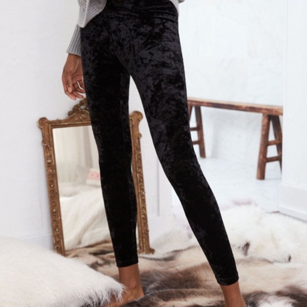 Crushed velvet leggings
